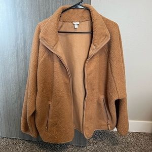 sherpa zip up jacket